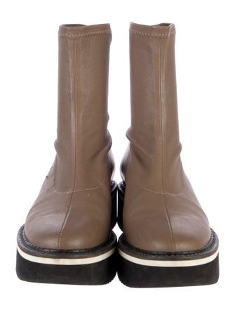 Robert Clergerie Leather Colorblock Pattern Chelsea Boots