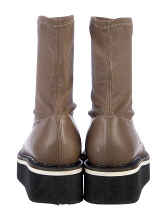 Robert Clergerie Leather Colorblock Pattern Chelsea Boots