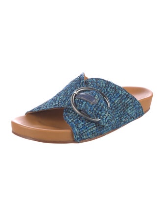 Robert Clergerie Raffia Slides