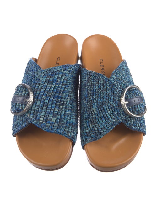 Robert Clergerie Raffia Slides