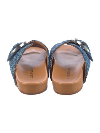 Robert Clergerie Raffia Slides