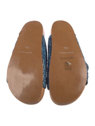 Robert Clergerie Raffia Slides