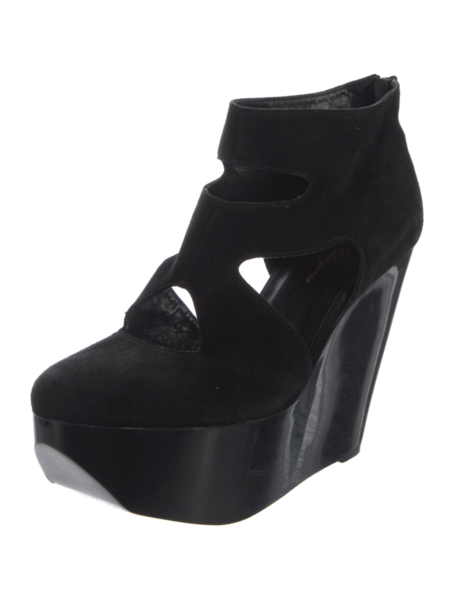 Robert Clergerie Suede Cutout Accent Pumps