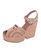 Robert Clergerie Suede Mesh Accents Sandals