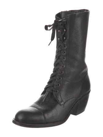 Robert Clergerie Leather Combat Boots