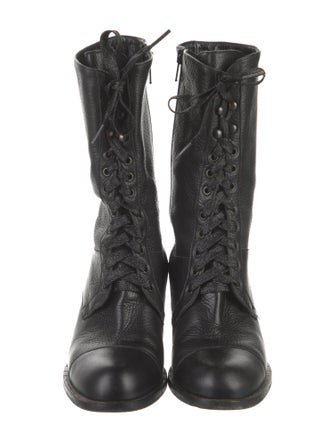 Robert Clergerie Leather Combat Boots