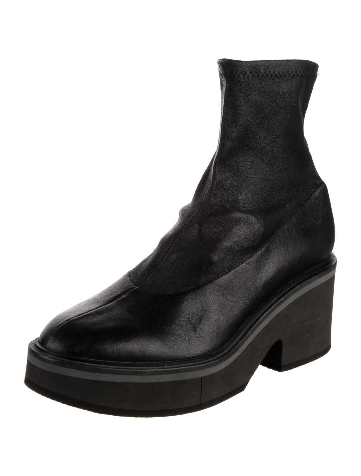 Robert Clergerie Leather Sock Boots