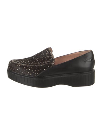 Robert Clergerie Leather Whipstitch Trim Loafers