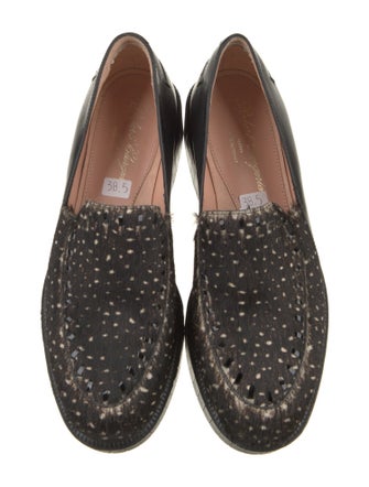 Robert Clergerie Leather Whipstitch Trim Loafers