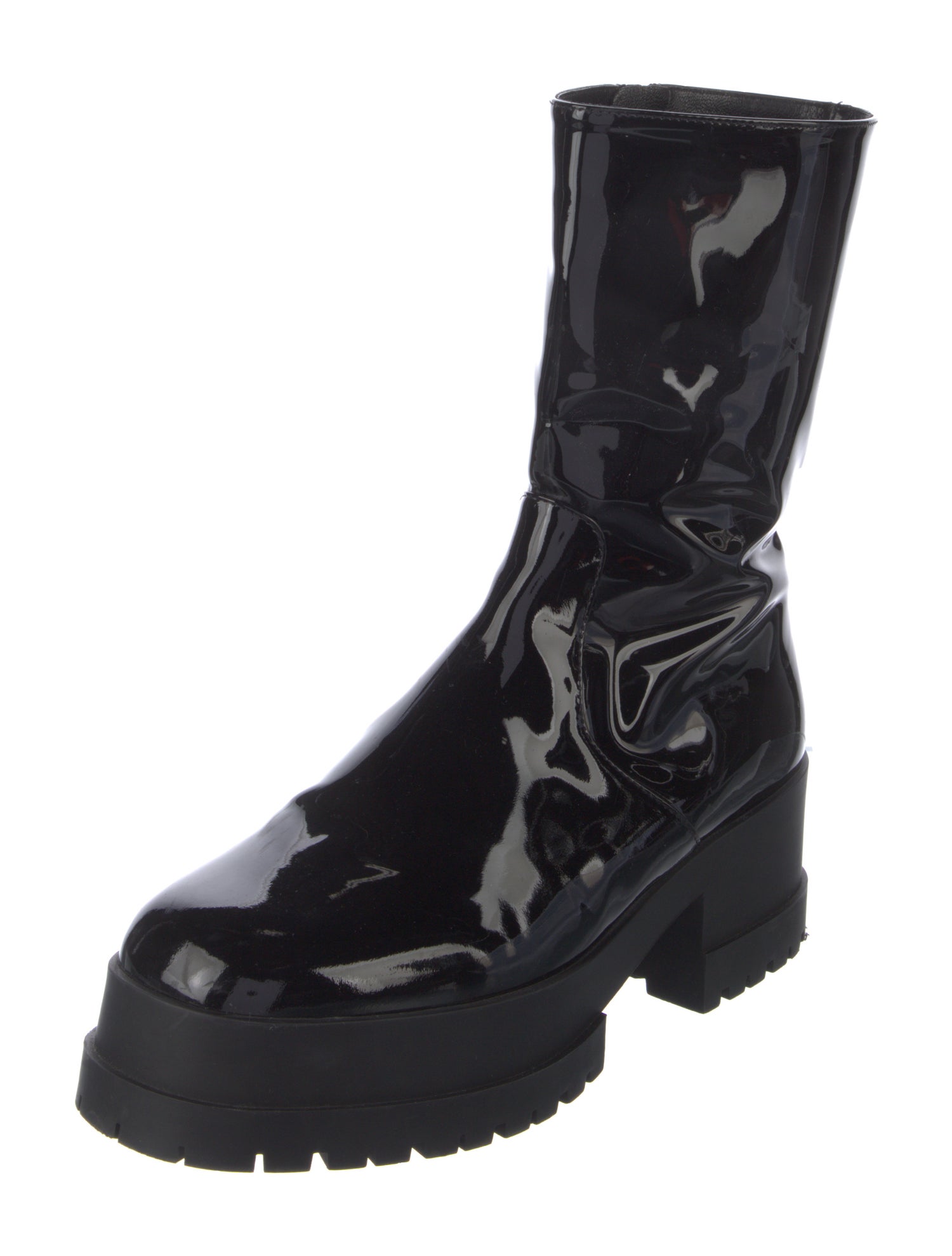Robert Clergerie Patent Leather Combat Boots