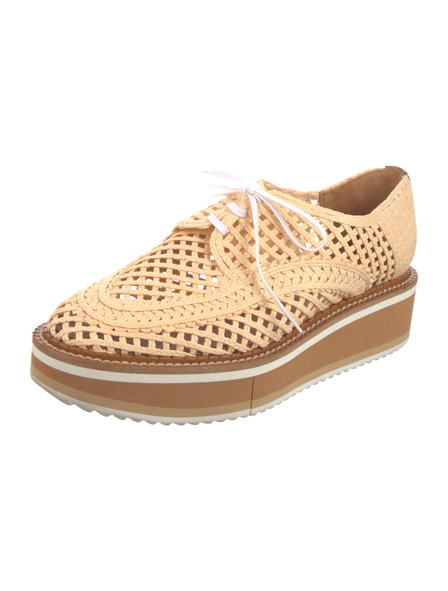 Robert Clergerie Raffia Wedge Sneakers
