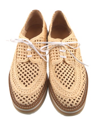 Robert Clergerie Raffia Wedge Sneakers