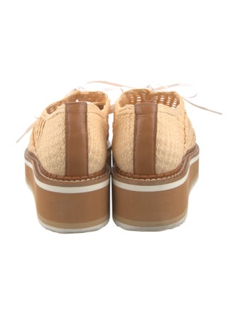 Robert Clergerie Raffia Wedge Sneakers