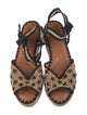 Robert Clergerie Canvas Patterned Slingback Sandals