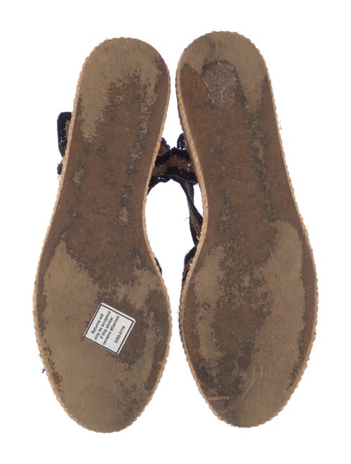 Robert Clergerie Canvas Patterned Slingback Sandals