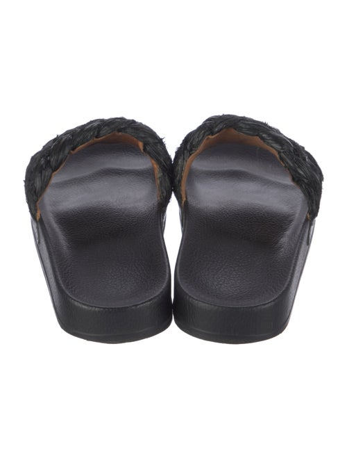 Robert Clergerie Straw Braided Accents Slides