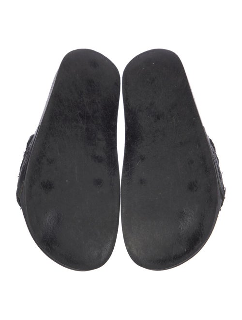 Robert Clergerie Straw Braided Accents Slides