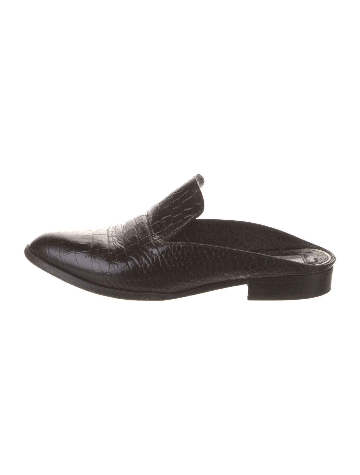 Robert Clergerie Embossed Leather Mules