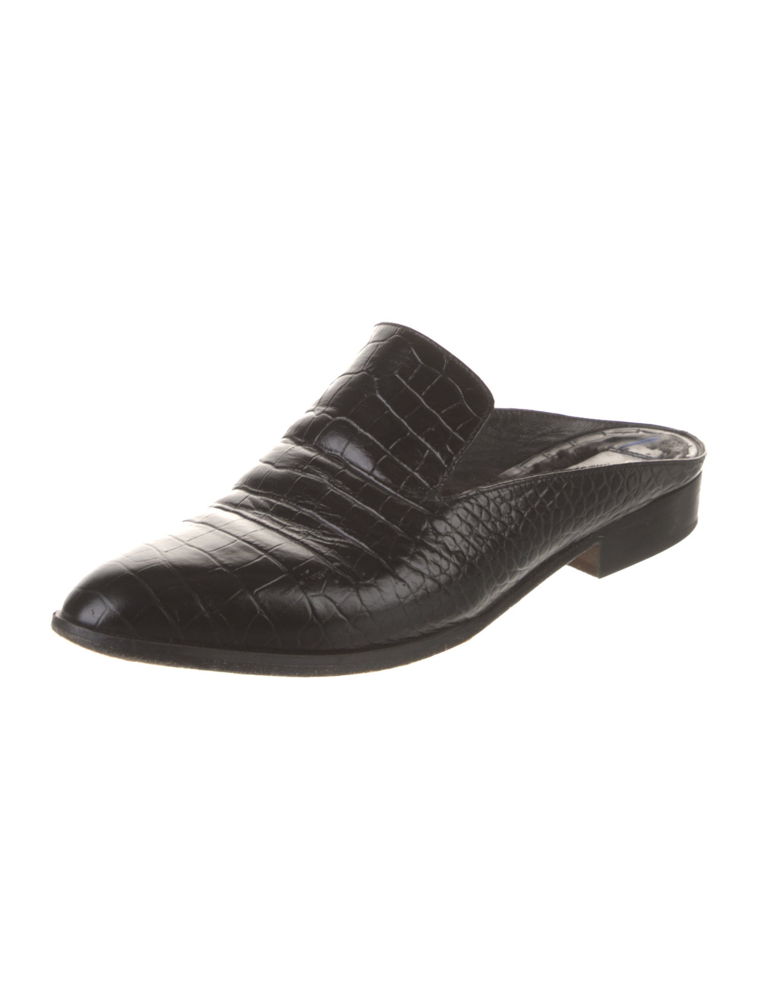 Robert Clergerie Embossed Leather Mules