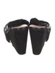 Robert Clergerie Patent Leather Leather Trim Embellishment Slides