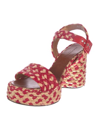 Robert Clergerie Straw Slingback Sandals