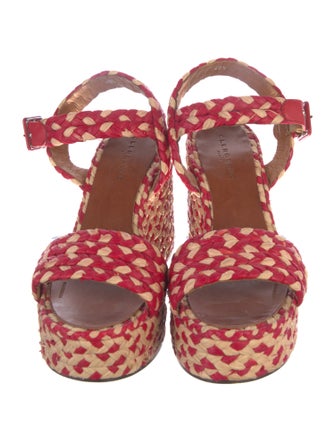 Robert Clergerie Straw Slingback Sandals