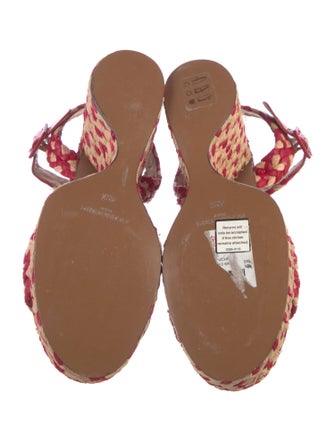 Robert Clergerie Straw Slingback Sandals