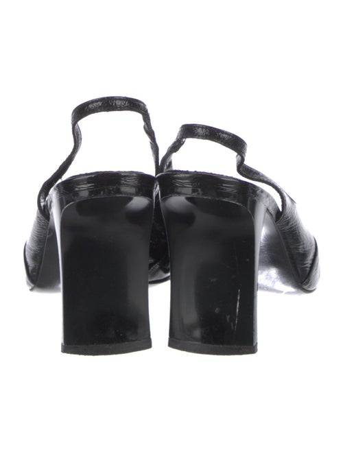 Robert Clergerie Leather Printed Slingback Pumps