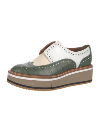 Robert Clergerie Leather Printed Oxfords