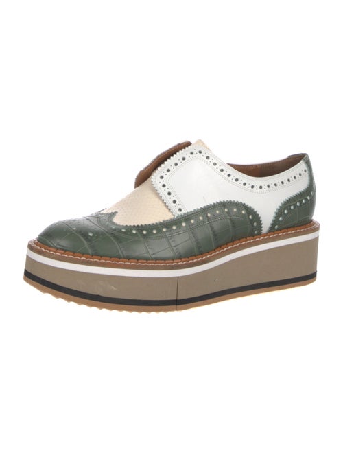 Robert Clergerie Leather Printed Oxfords