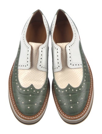 Robert Clergerie Leather Printed Oxfords