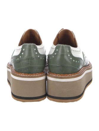 Robert Clergerie Leather Printed Oxfords