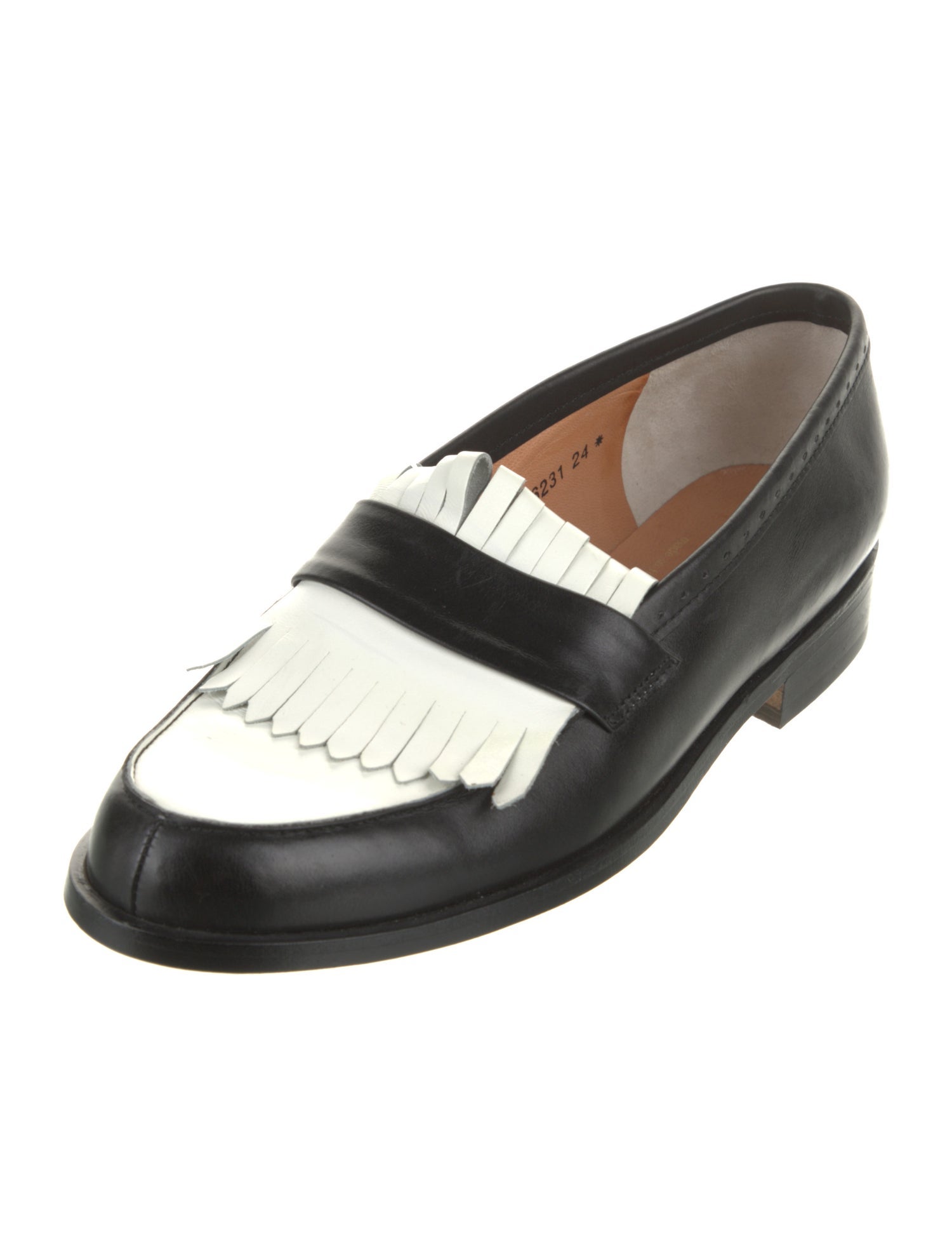 Robert Clergerie Leather Colorblock Pattern Loafers