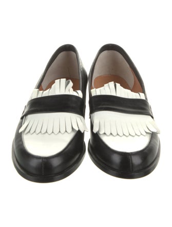 Robert Clergerie Leather Colorblock Pattern Loafers