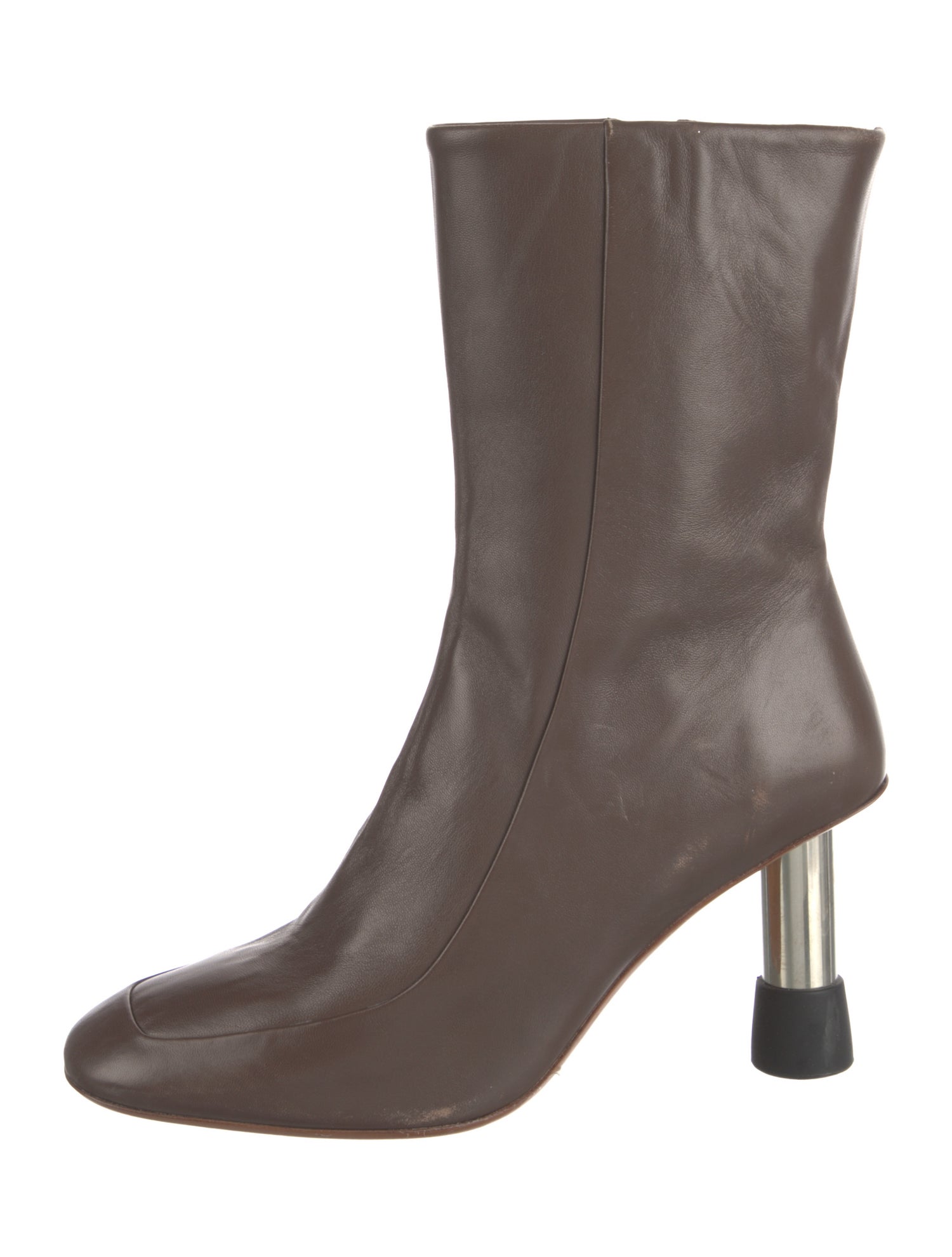 Robert Clergerie Leather Colorblock Pattern Boots