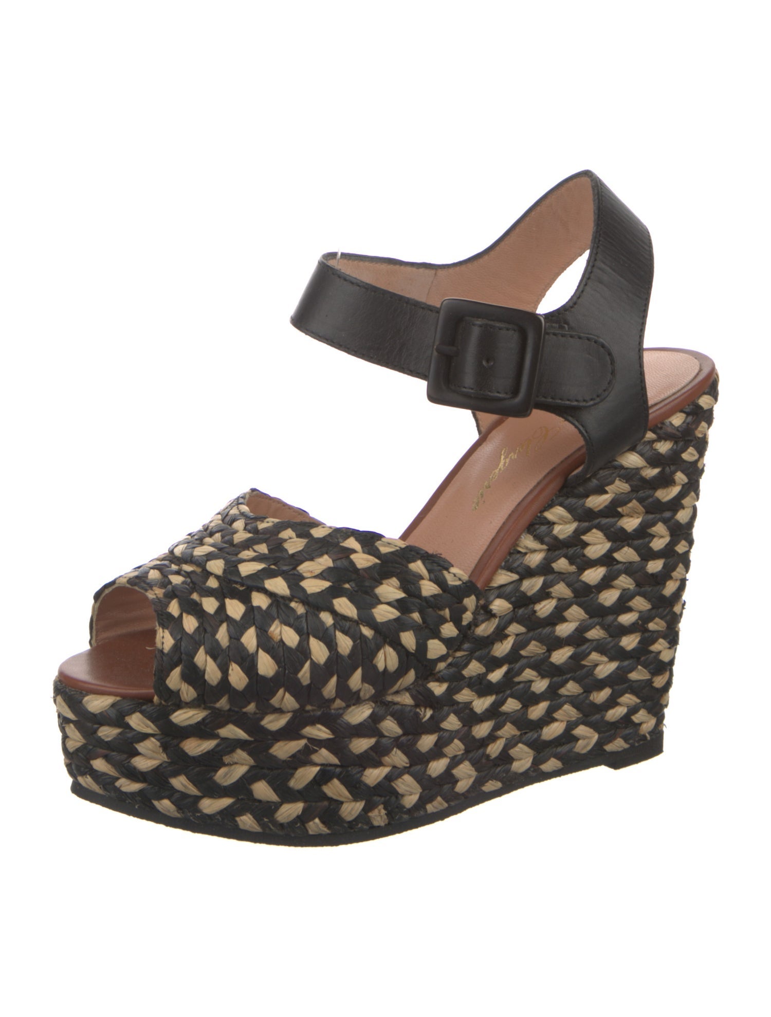 Robert Clergerie Raffia Patterned Sandals