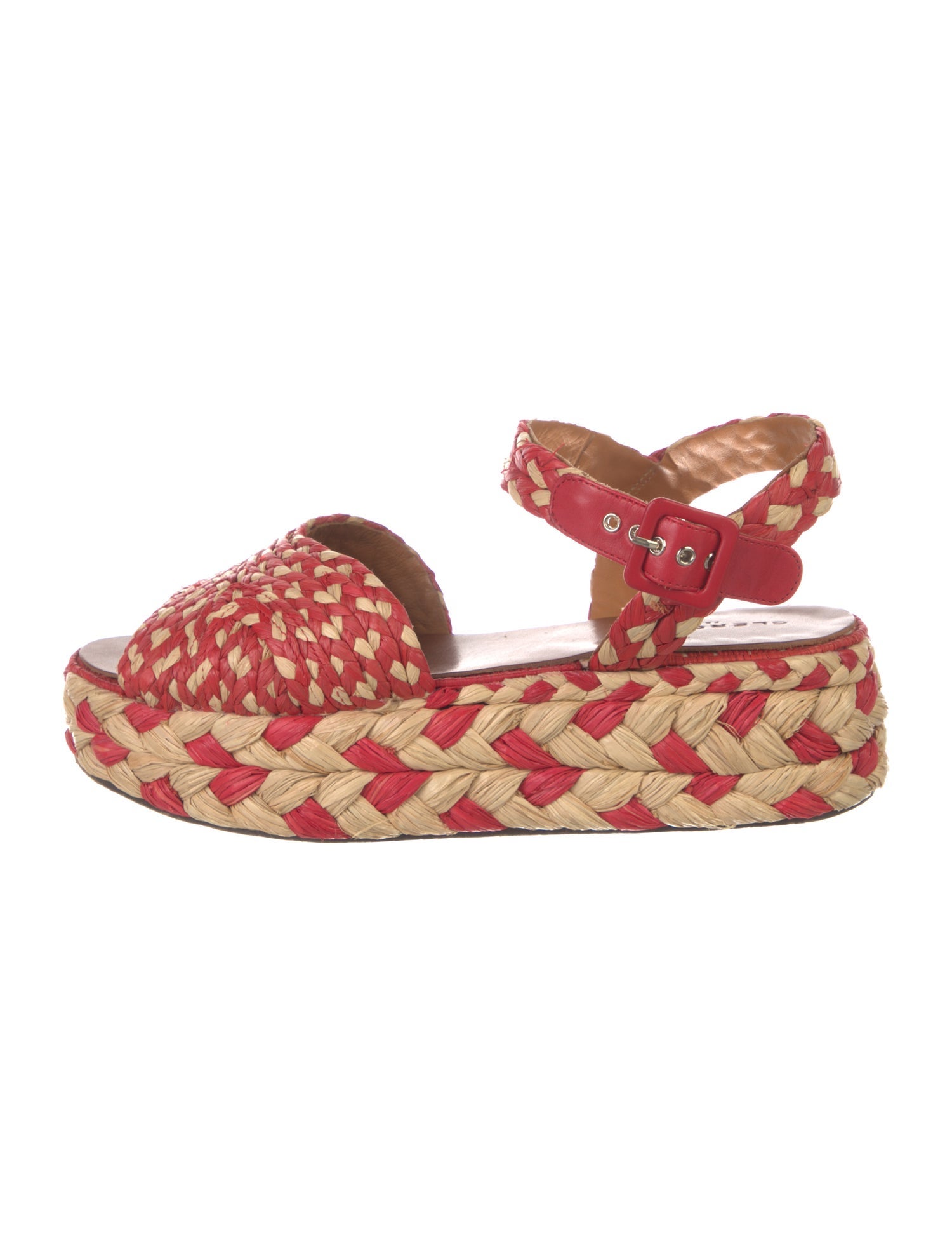 Robert Clergerie Raffia Animal Print Espadrilles