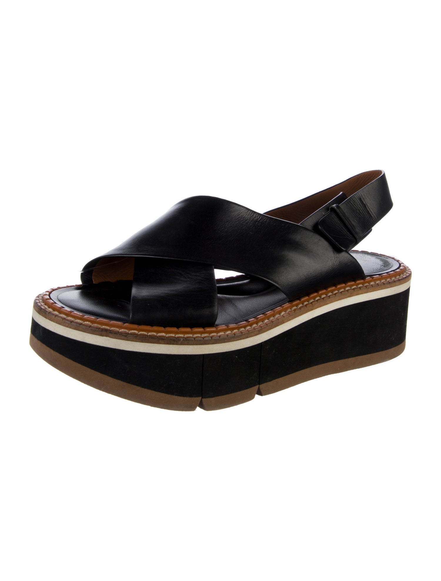 Robert Clergerie Leather Slingback Sandals