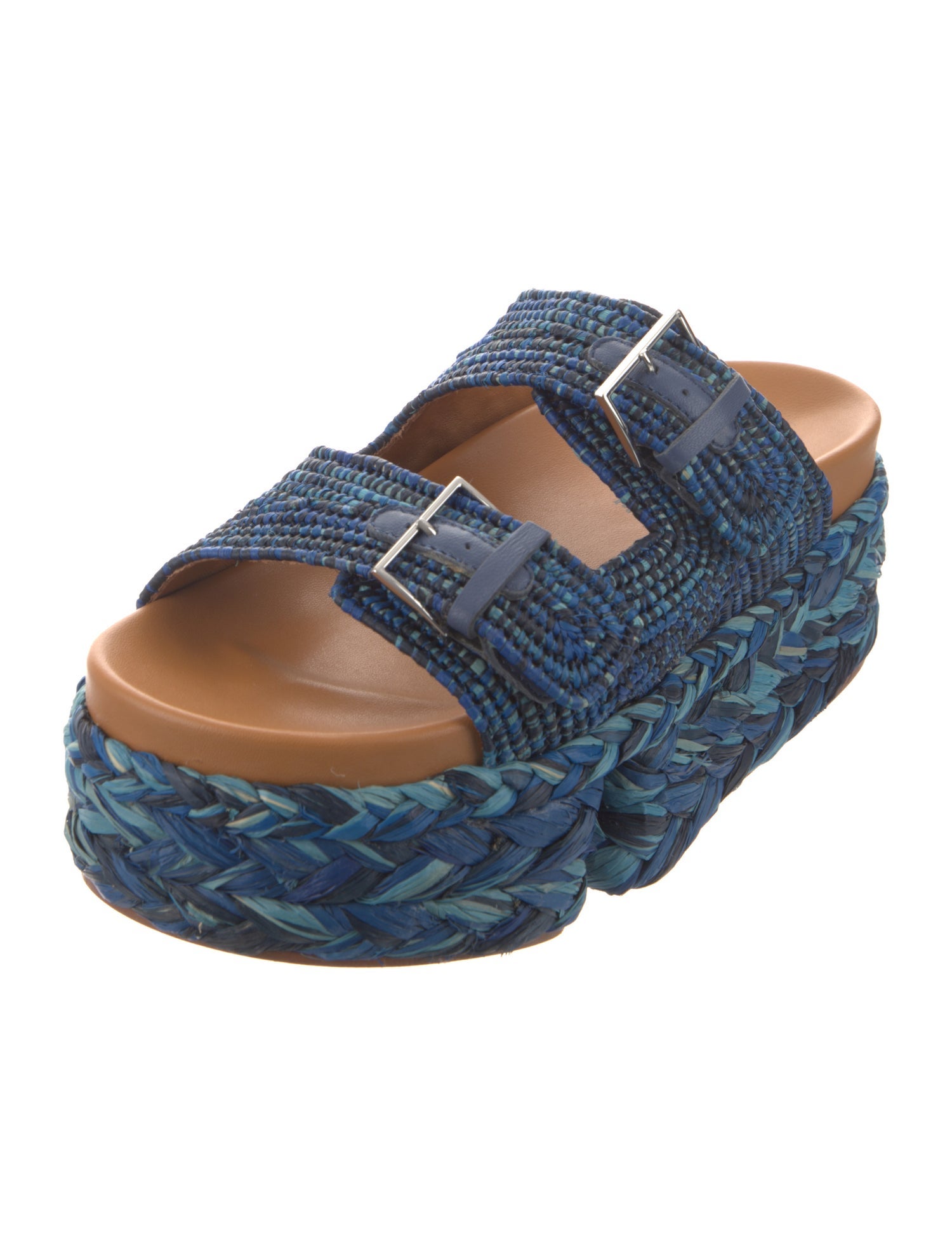 Robert Clergerie Raffia Slides