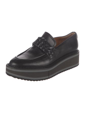 Robert Clergerie Intrecciato Weave Leather Loafers