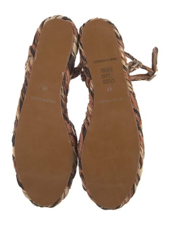 Robert Clergerie Raffia Animal Print Espadrilles