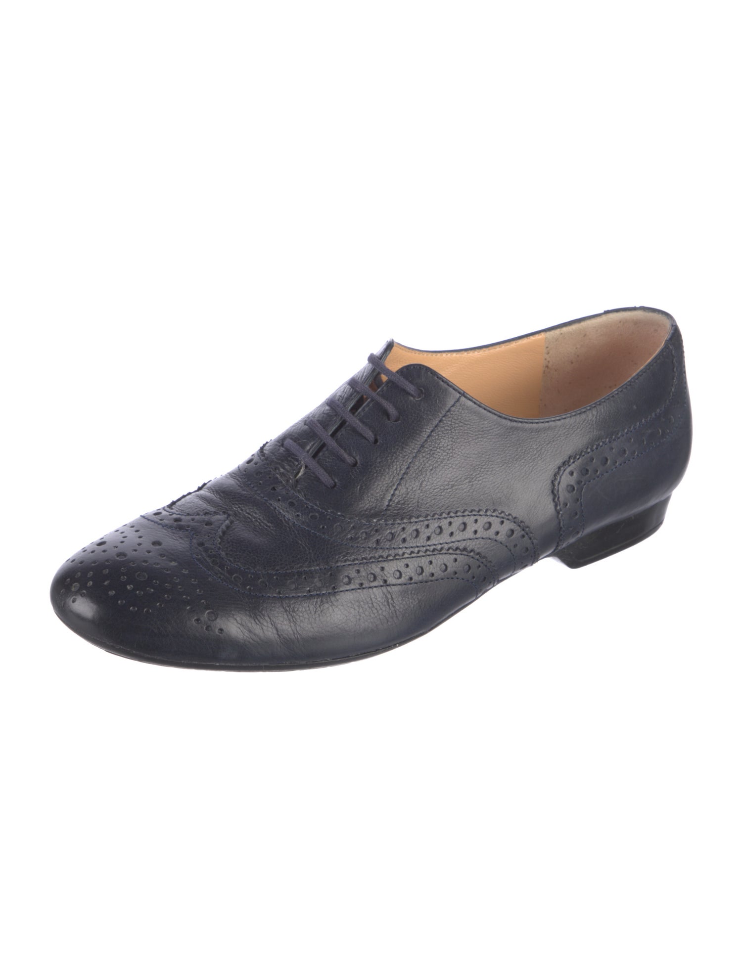 Robert Clergerie Leather Lasercut Accents Oxfords