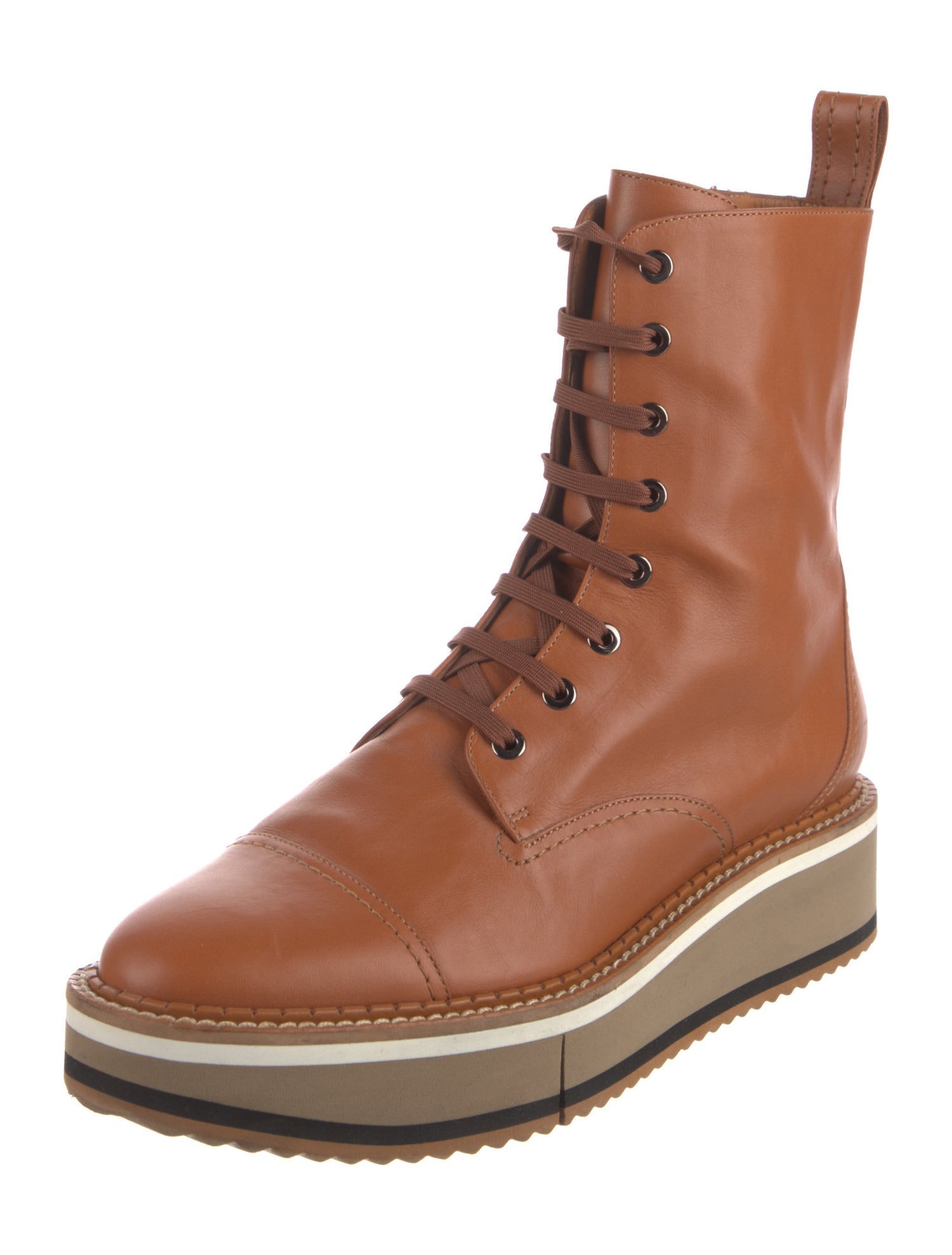 Robert Clergerie Leather Combat Boots