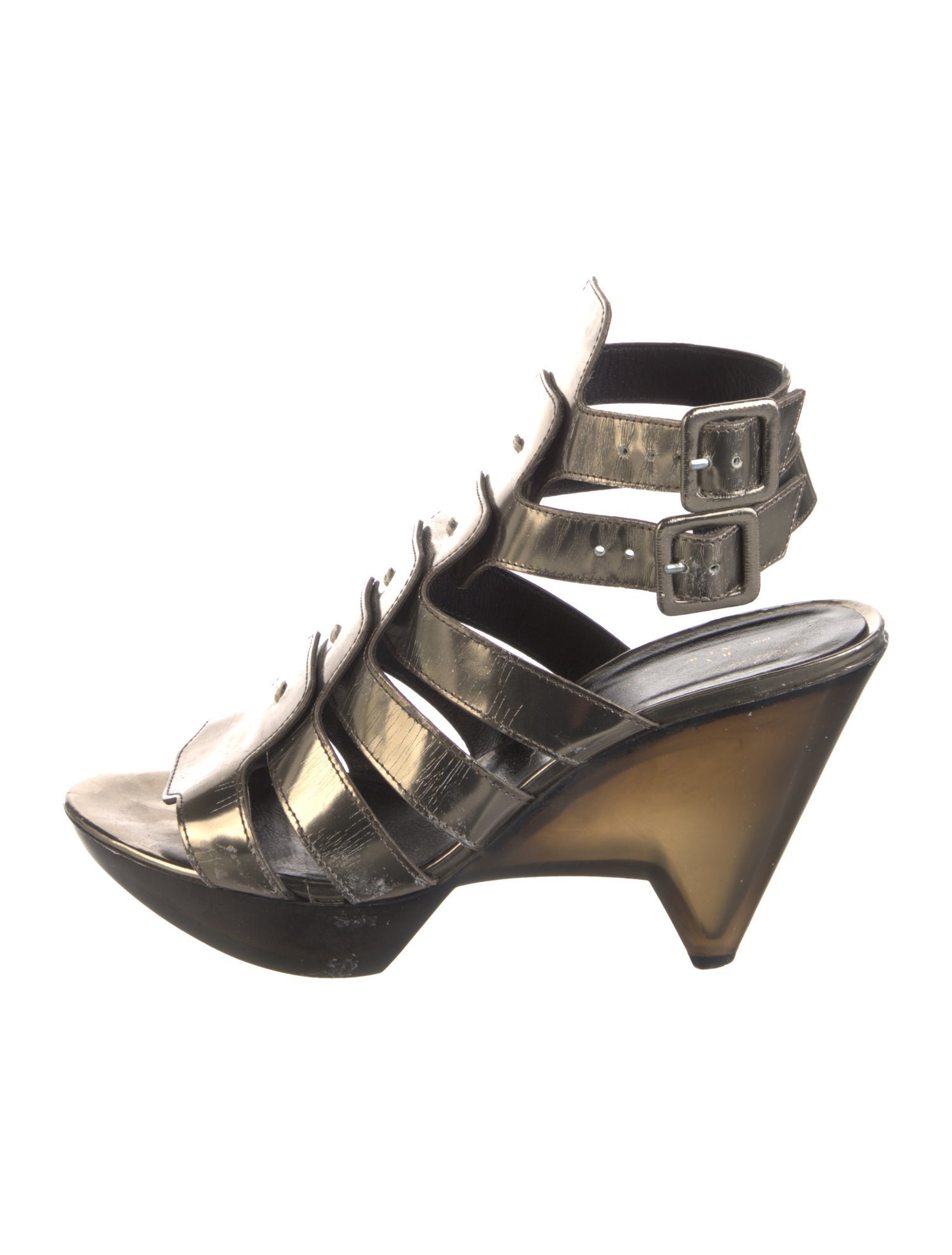 Robert Clergerie Patent Leather Gladiator Sandals