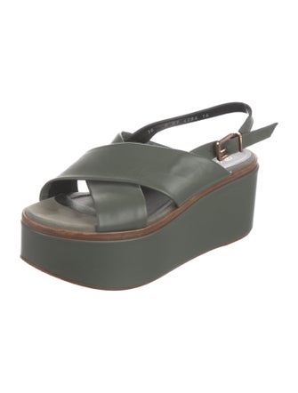 Robert Clergerie Leather Slingback Sandals