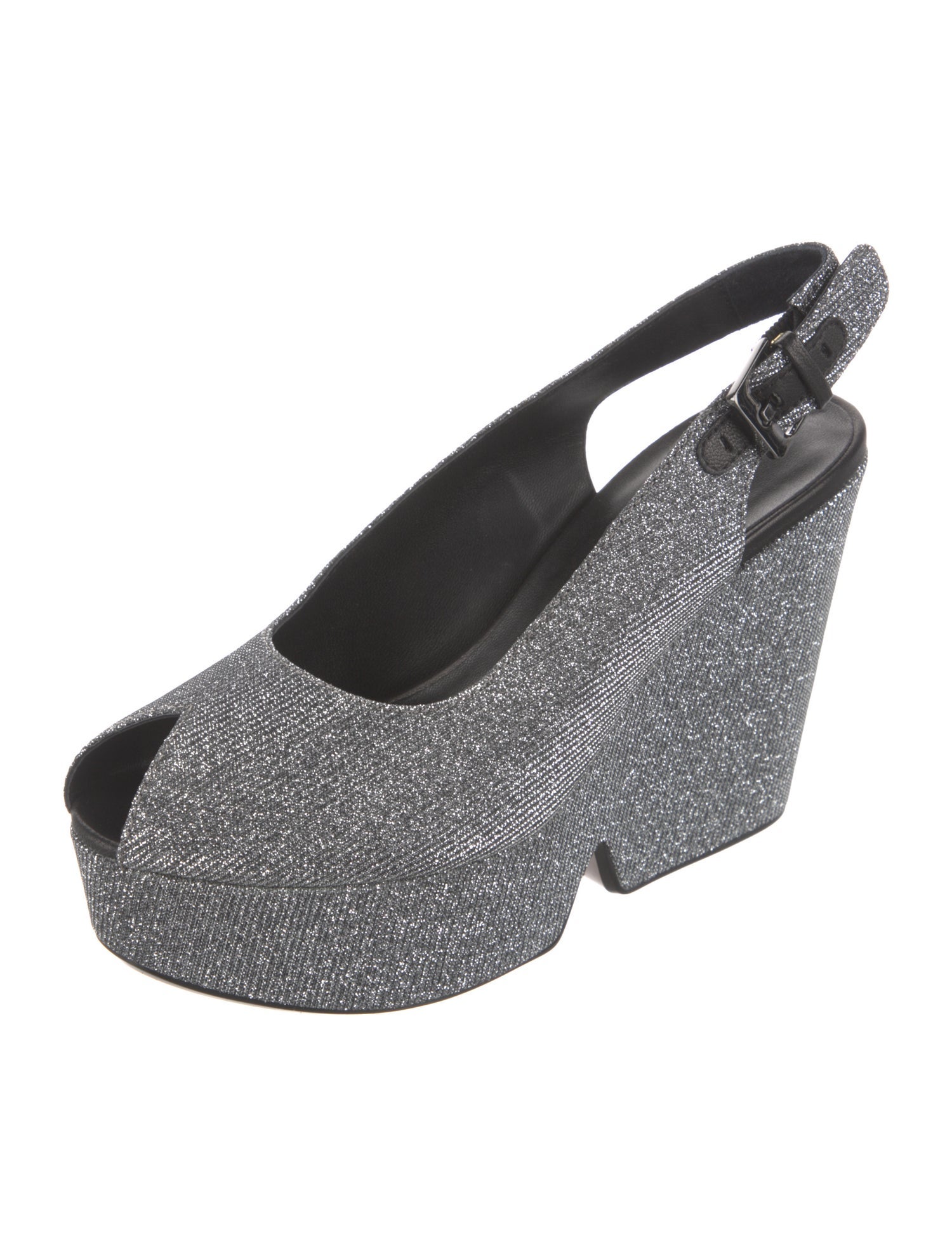 Robert Clergerie Glitter Slingback Sandals