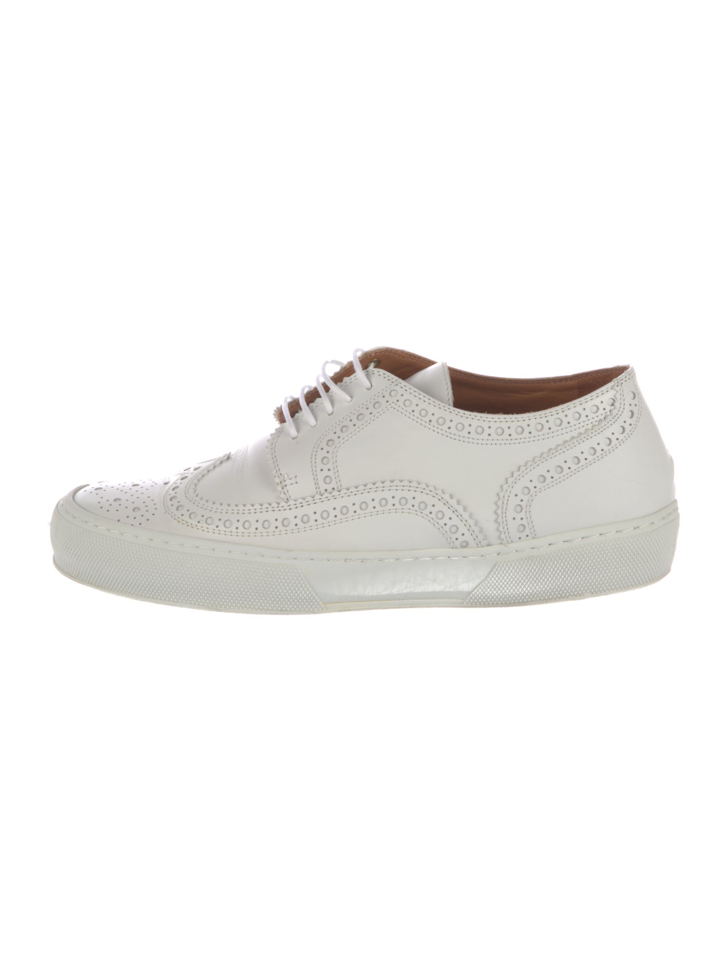 Robert Clergerie Leather Lasercut Accents Sneakers