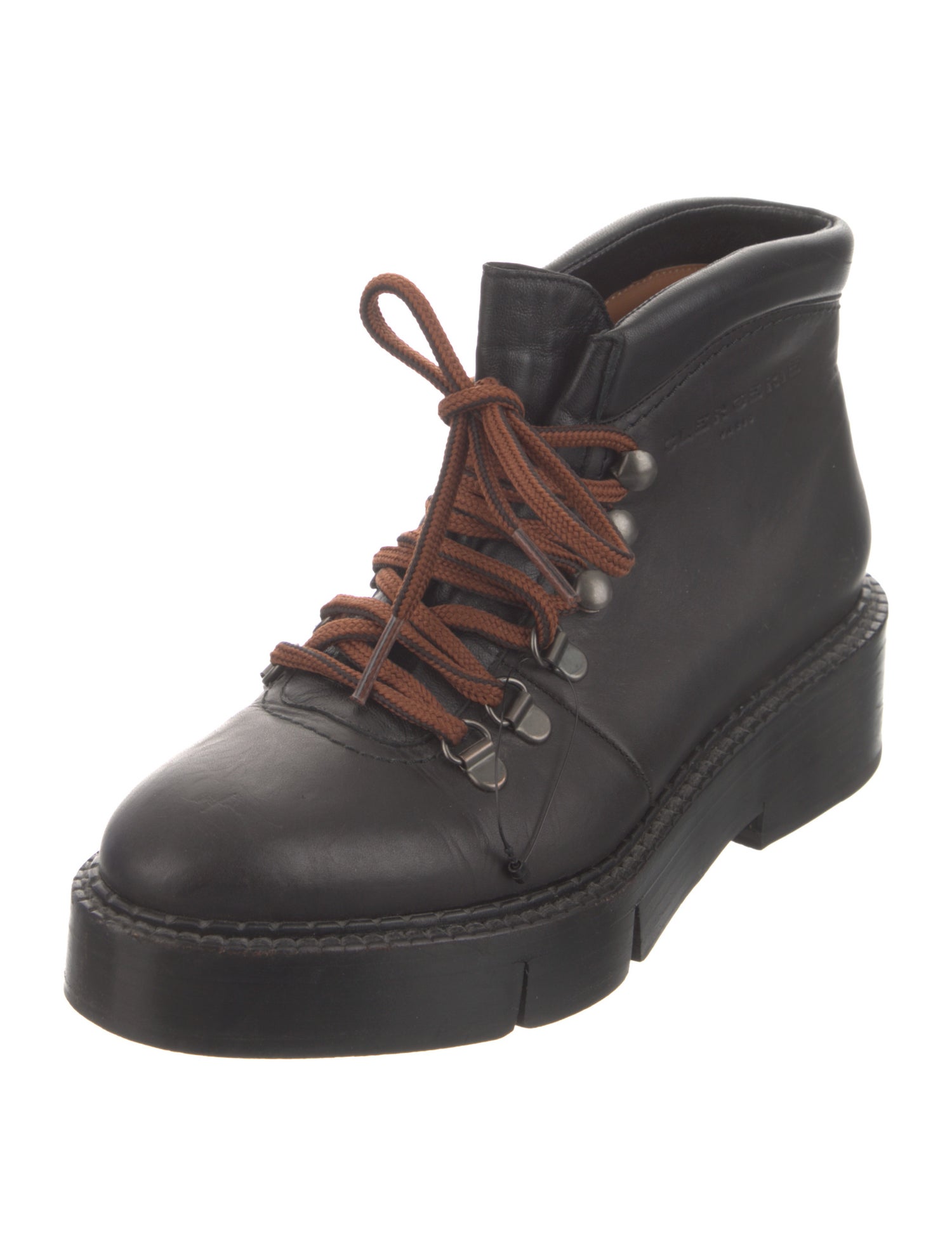 Robert Clergerie Leather Combat Boots