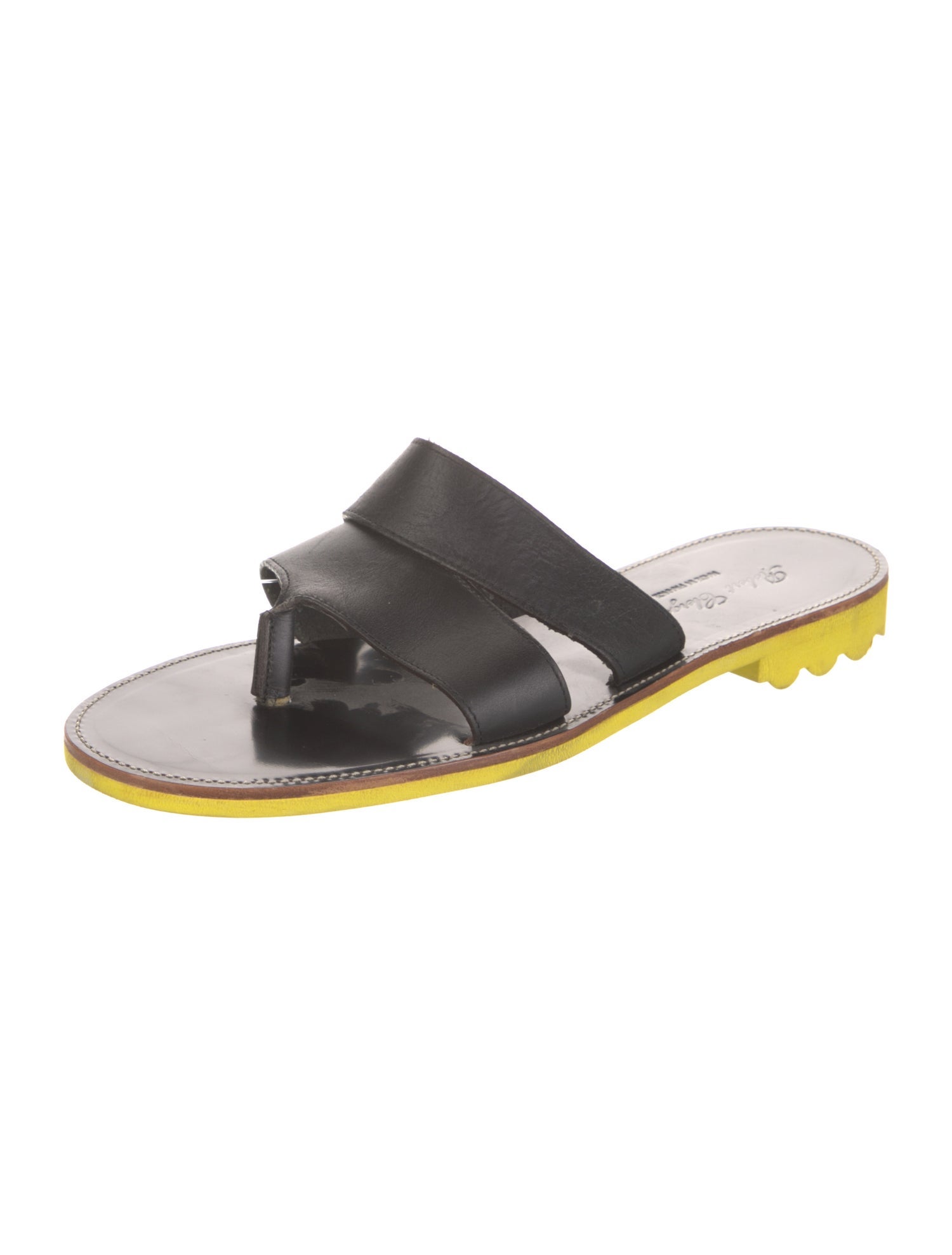 Robert Clergerie Leather Slides