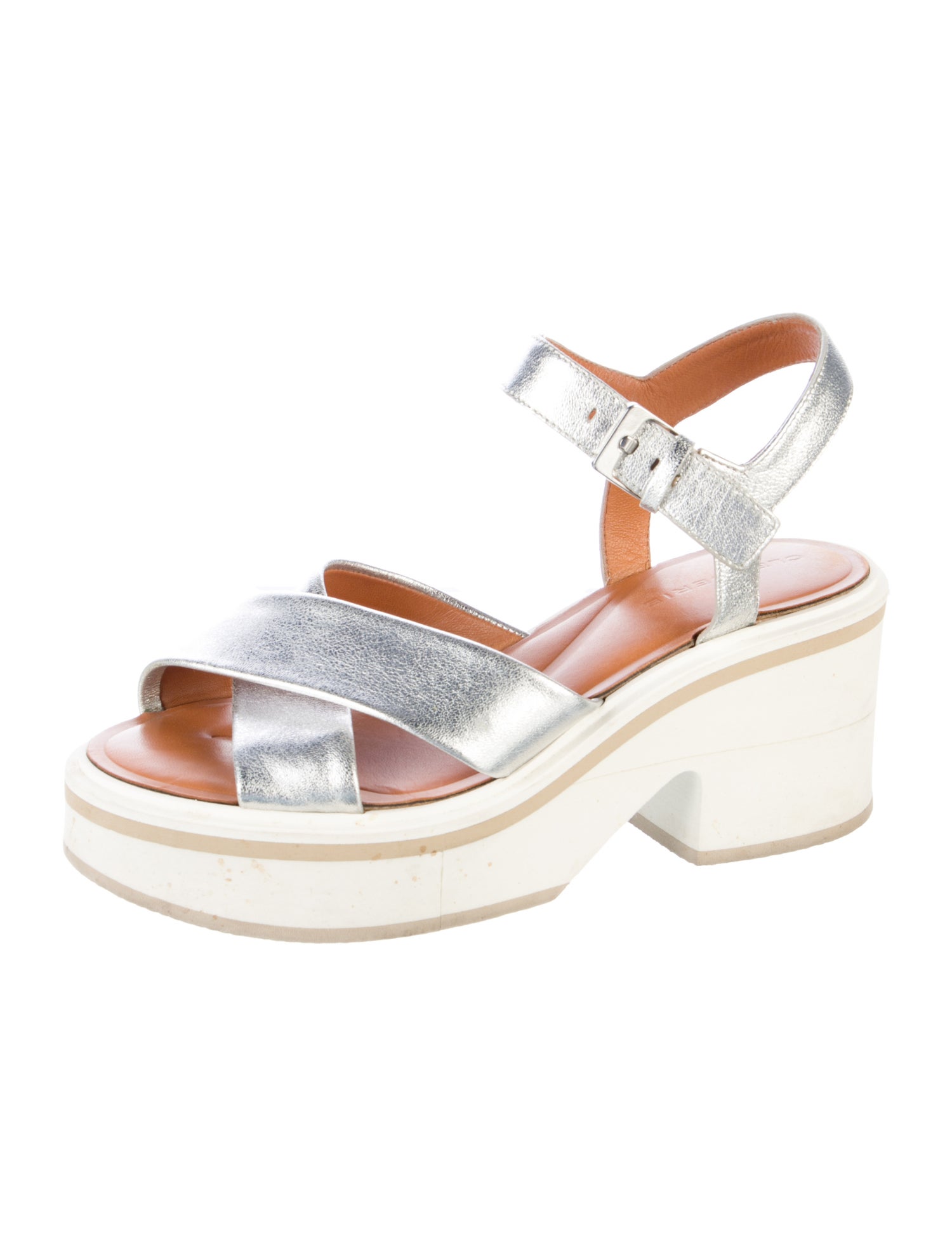 Robert Clergerie Leather Slingback Sandals